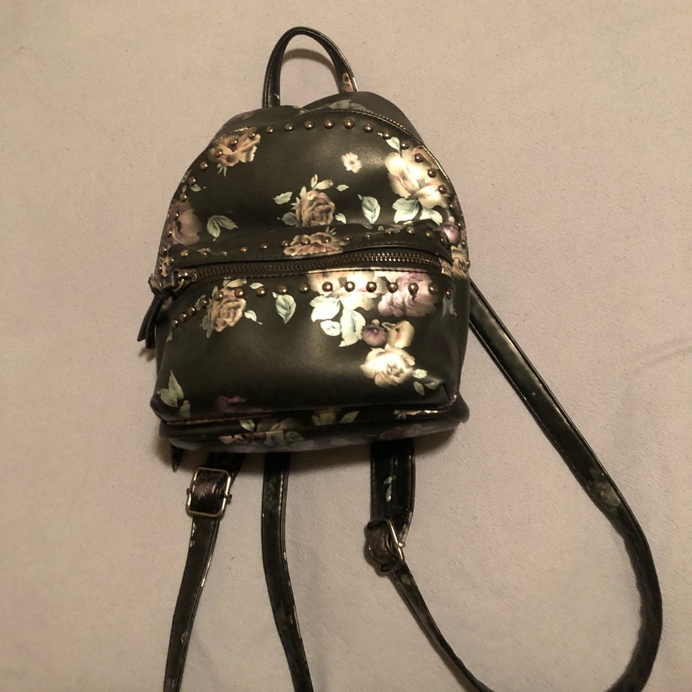 Black mini backpack purse